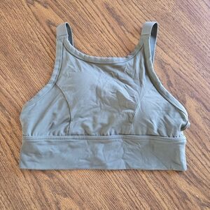 aerie Olive Green High Neck Sports Bra